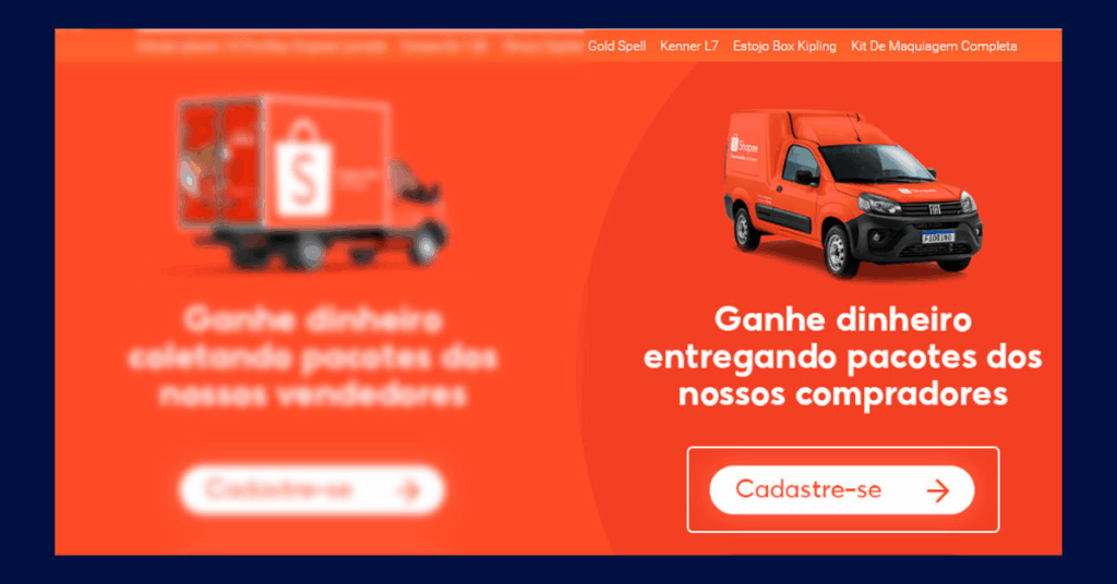 Como faço para ser entregador da Shopee?